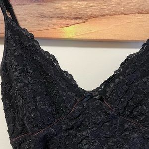 Express black lace tank top lingerie small mystical goth